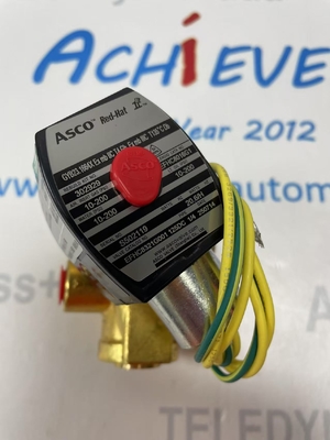 ASCO 8321G001 125DC Katup Solenoid 3-Arah Kuningan 1/4 Inci
