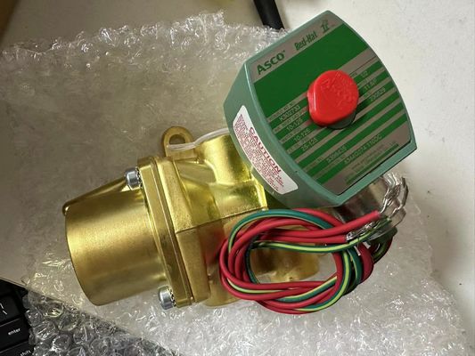 8344G074 110V Emerson ASCO Solenoid Valve 4 Way 1/2 " NPT Single Solenoid Brass Body