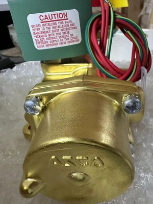 8344G074 110V Emerson ASCO Solenoid Valve 4 Way 1/2 " NPT Single Solenoid Brass Body