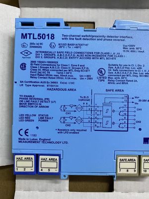 MTL5018 MTL Instrumen Detektor Kedekatan Antarmuka Jumlah Saluran 2