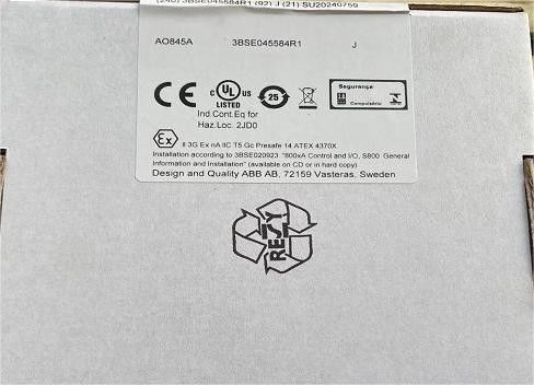 ABB AO845A 3BSE045584R1 Analog Output Redundant Atau Tunggal 4..20ma