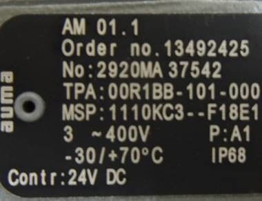 AUMA Actuator Controls AM 01.1 AM 02.1 AUMA Actuator Parts Untuk Mengontrol Multi Turn Actuators