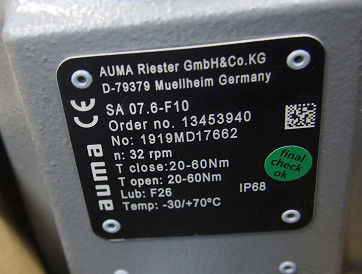 SA 07.2   SA 07.6/SAR 07.2    SAR 07.6 AUMA Bagian Aktuator Multi Turn Actuator