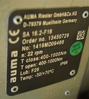 SA16.2-F16 AUMA Multi Turn Actuator SA 07.2 SA 16.2/SAR 07.2 SAR 16.2 Dengan kontrol aktuator AM 01.1/AM 02.1