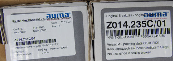Auma Z014.235C-01 Power Board Actuator Spare Part Perbaikan dan Penggantian