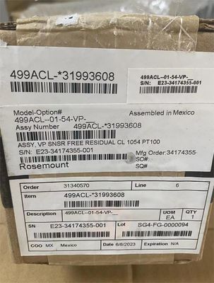 Emerson Rosemount PH Sensor 499ACL-01-54-VP 499ACL Sensor Klorin Bebas