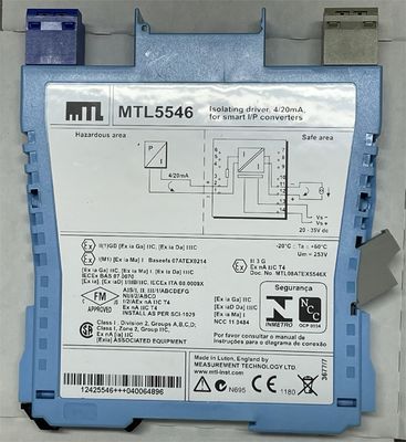 MTL5546 MTL Isolating Driver Untuk 4 ¢ 20mA HART® Valve Positioner Dengan Line Fault Detection
