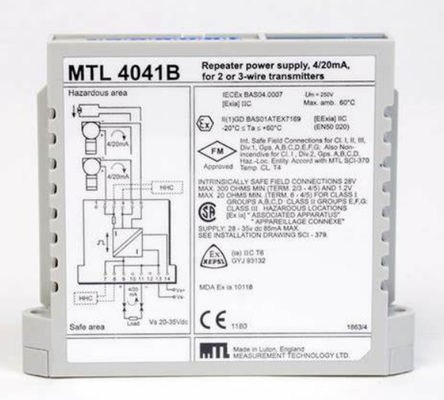 MTL4041B MTL Instrumen Repeater Power Supply Jumlah Saluran Satu