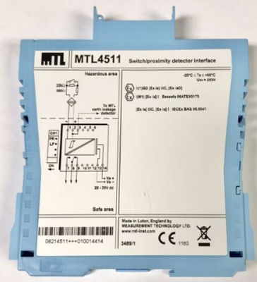 MTL4511 MTL Instruments Switch/Proximity Detector Interface 1-channel, dengan deteksi kesalahan jalur