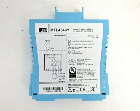 MTL4546Y MTL Instrumen Mengisolasi Driver Untuk 4 ̊20mA HART Valve Positioner Dengan Line Fault Detection