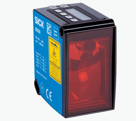 Sensor jarak laser SICK DL50-P1123: Dx50 36,1 mm X 62,7 mm X 57,7 mm untuk industri