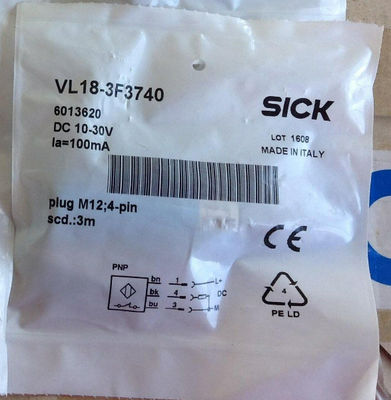 SICK VL18-3F3740 Sensor Retro-Reflektif Fotoelektrik Untuk Aplikasi Industri