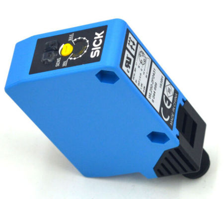 Compact SICK W250-2P2431 sensor fotoelektrik dengan cahaya merah terlihat dan nomor bagian 6044699