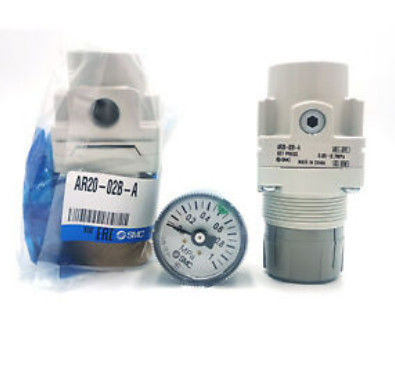 1/4 Ukuran Port SMC ARegulator AR20-02-A AR10-A/AR40-A Series Set Pressure Range 0,05 sampai 0,85 MPa