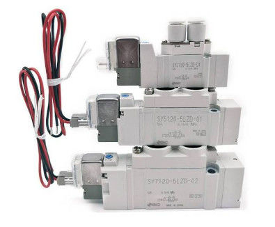 SMC SY5120-5G-01 Katup, Sol, SY5000 SOL/VALVE, RUBBER SEAL Tegangan nominal 24 VDC