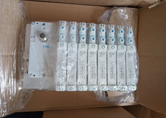 Festo Valve manifold VTUG dengan multi-pin plug atau koneksi fieldbus VTUG-14-VRPT-B1T-Q12B-UB-Q6SU-24K+TTSC