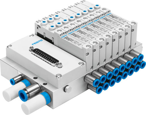 Festo VTUG-10-VRPT-B1T-Q10B-UB-QH6SU-16K+TTSC Valve manifold VTUG dengan multi-pin plug atau sambungan fieldbus