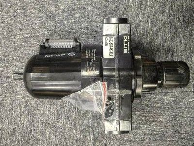 IMI-Norgren Olympian Plus filter/regulator, G1, 40μm, 0,4-8 bar, pembuangan otomatis, tanpa gauge, pembuangan