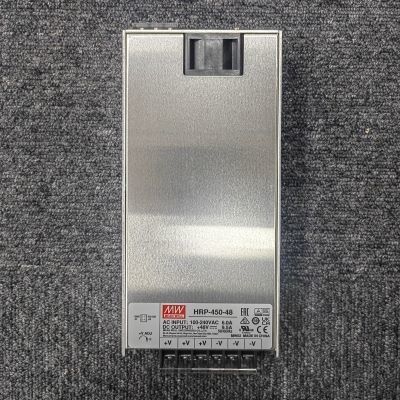 HRP-450-48 48Vdc 9.5A PFC Power Supply 8 Output Analog Kompak 100 mm x 100 mm x 100 mm Ukuran
