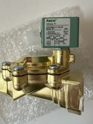 ASCO SCE238D008EMO.24/DC - Badan Kuningan, EPDM, G1/2, 2/2 NC, Seri 238 Solenoid Valves Pilot Dioperasikan Dibangun dalam Pilot