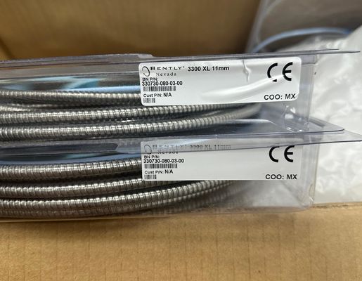 Kabel Ekstensi Bently Nevada 330730-080-03-00 3300 XL 11 mm untuk Rentang Faktor Skala 5 hingga 1000 mV/g Tanpa Adaptor Standoff