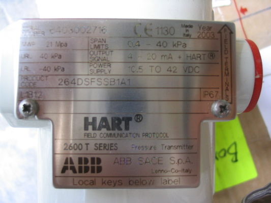 ABB 264DSFSSB1A1 2600 T Series Pressure Transmitter NAMUR Mounting dan FDI-/FDT-Technology untuk Kontrol Proses yang Optimal