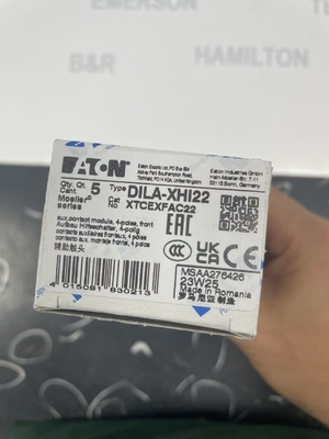 Eaton DILA-XHI22 Moeller Series Auxiliary Contact Module dengan bahan penyegelan NBR dan deteksi posisi sensor Hall