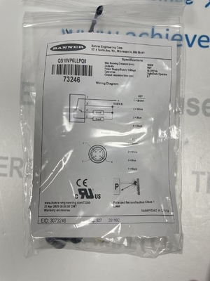 BANNER QS18VP6LLPQ8 Series All-Round Photoelectric Sensor Aliran 0,70 Cv -20 ̊C 65 ̊C Solusi serbaguna