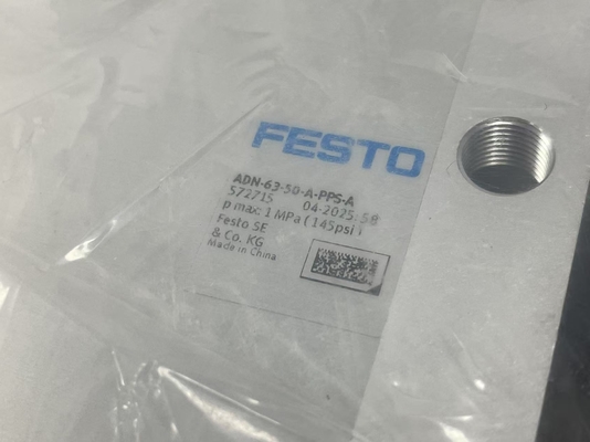 Silinder Kompak Festo ADN-63-50-A-PPS-A Dengan Lebar Konstruksi 14mm Dan Pemasangan Lubang Tembus