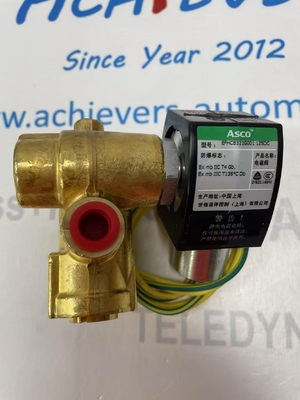 ASCO 8321G001 125DC Katup Solenoid 3-Arah Kuningan 1/4 Inci