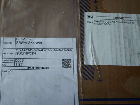 YOKOGAWA FLXA202-D-D-D-AB-C1-NN-A-N-LA-N-NN/UM/H8/CD4 2‑Wire Liquid Analyzer, Yokogawa FLEXA transmitter