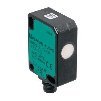 Sensor Deteksi Langsung Ultrasonik Pepperl Fuchs UB100-F77-E2-V31 dengan Penundaan Tanggapan ≤ 50 ms Massa 10 g