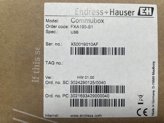 Endress Hauser FXA195-S1 Modem USB/HART 2 x Antarmuka Ethernet untuk Komunikasi Tanpa Kerusakan di Jerman
