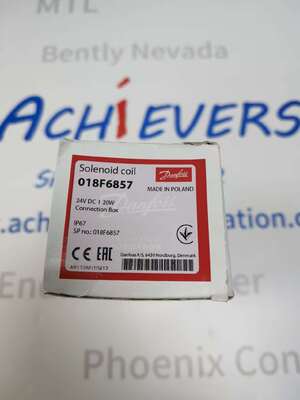 Danfoss 018F6857 Solenoid Coil 24VDC IP67 Kotak Terminal