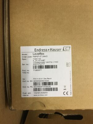 E+H FMP57-2TLM4/0 Pengirim Tingkat Radar Gelombang Dipandu Levelflex
