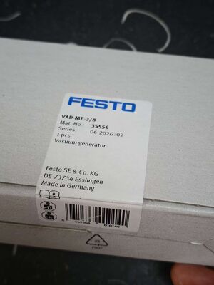 FESTO VAD-ME-38 Generator vakum, Ejektor Pneumatik